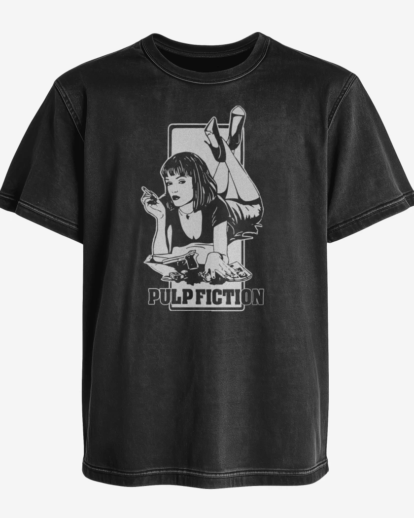 Polera desgastada Negro de Pulp Fiction - 2