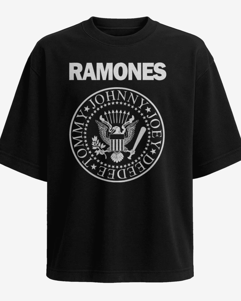 Polera Oversize Negro de Ramones