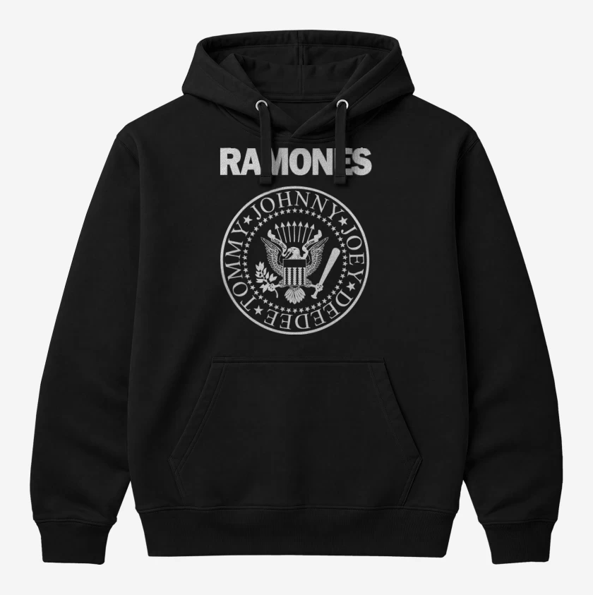 Polerón Canguro Negro de Ramones