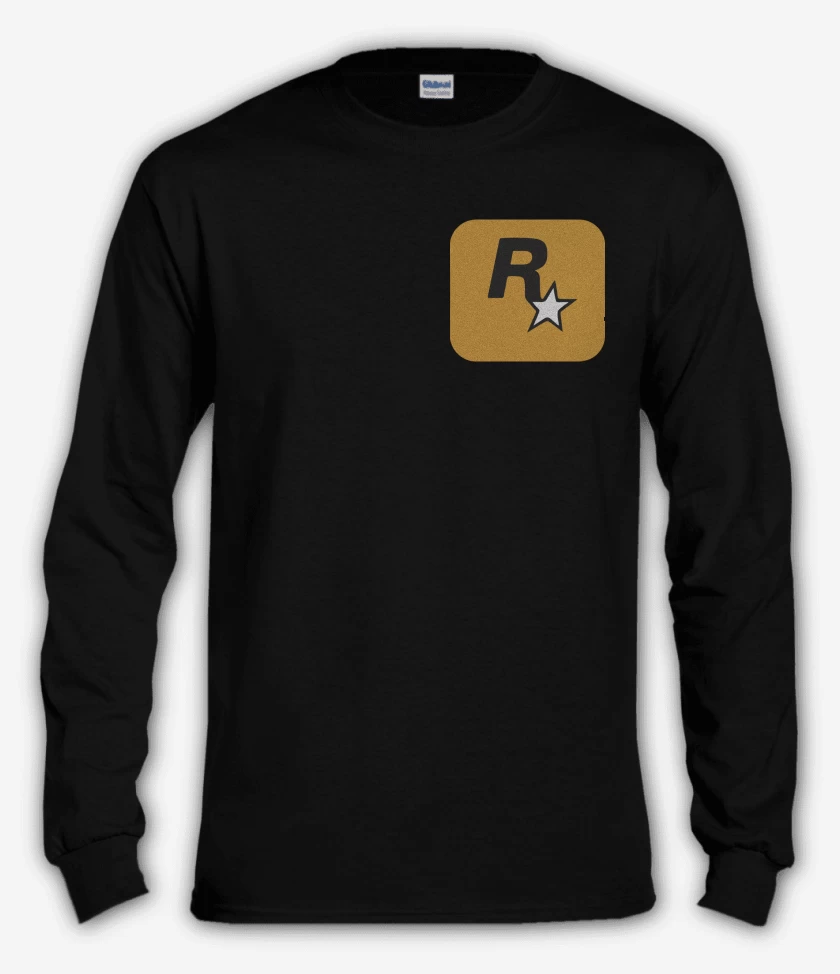 Polera manga larga Negro de Rockstar - Logo
