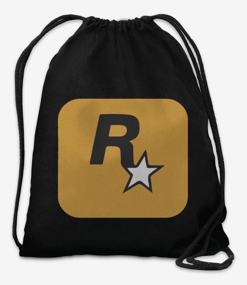 Mochila Negro de Rockstar - Logo