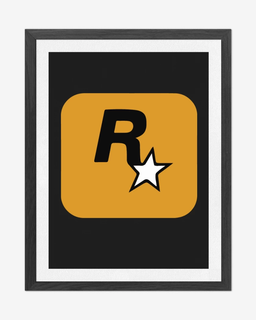 Cuadro decorativo Negro de Rockstar - Logo