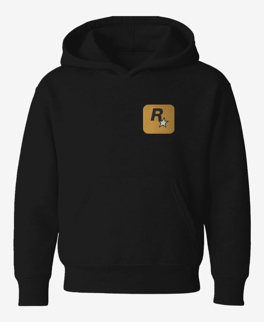 Poleron de niño Negro de Rockstar - Logo