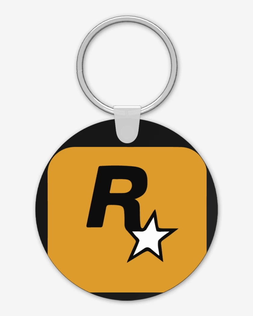 Llavero Negro de Rockstar - Logo