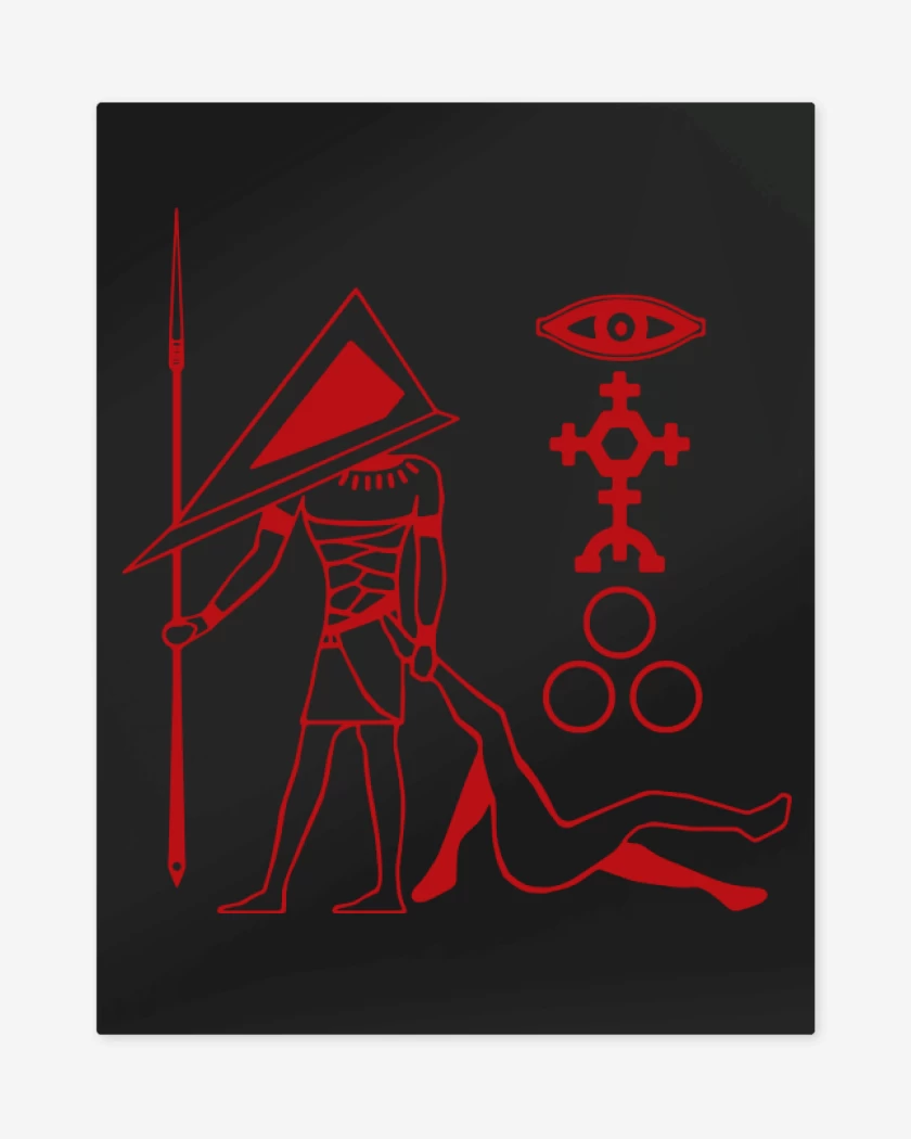 Print metalico Negro de Silent Hill - Pyramid Head