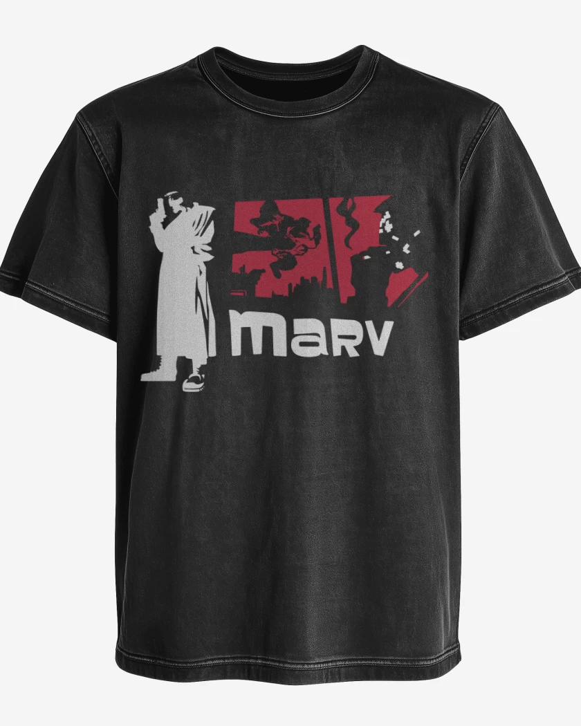 Polera desgastada Negro de Sin City - Marv
