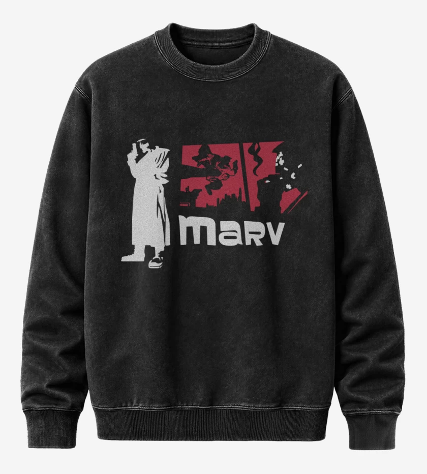 Poleron Polo Acid Wash Negro de Sin City - Marv