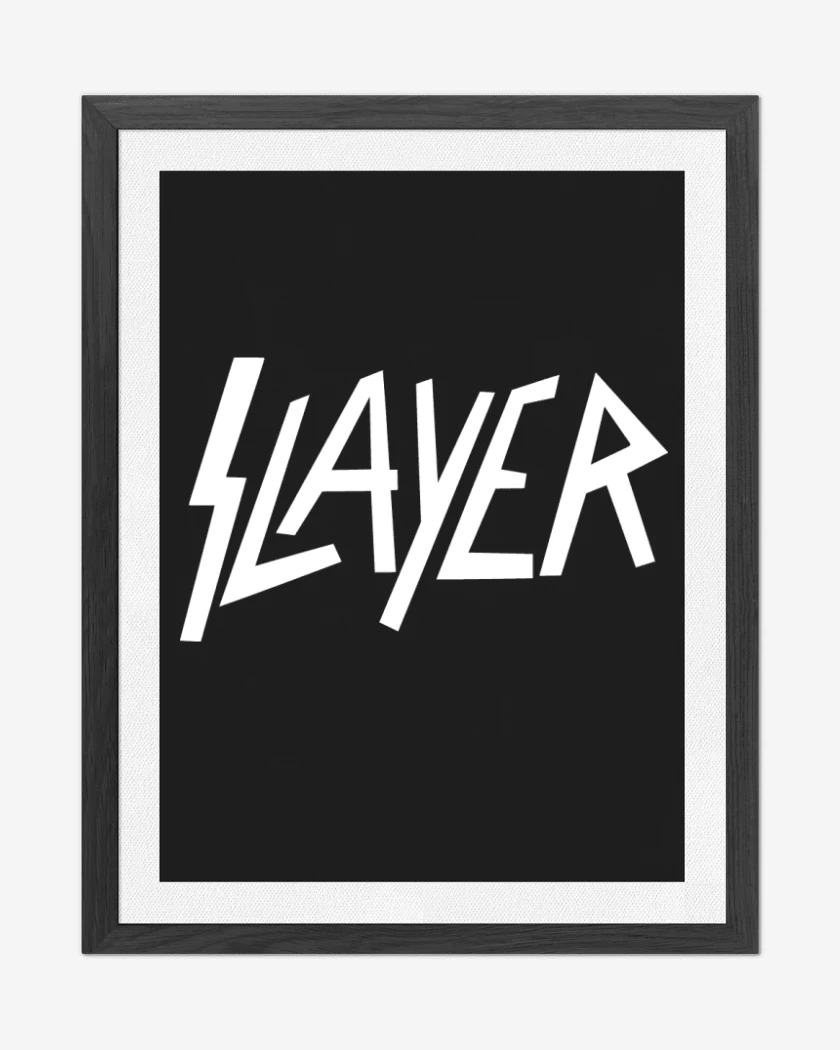 Cuadro decorativo Negro de Slayer - Logo