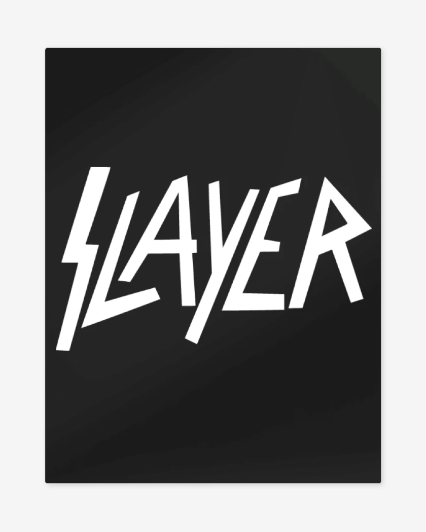 Print metalico Negro de Slayer - Logo