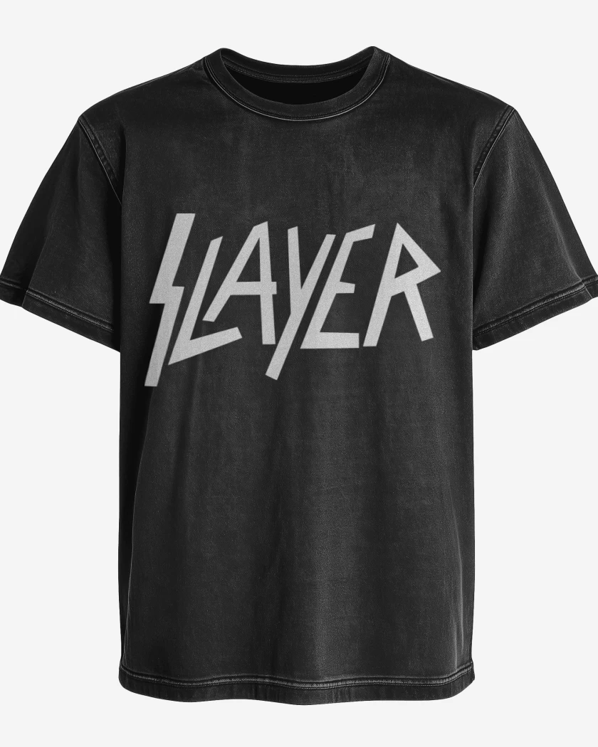 Polera desgastada Slayer - Logo