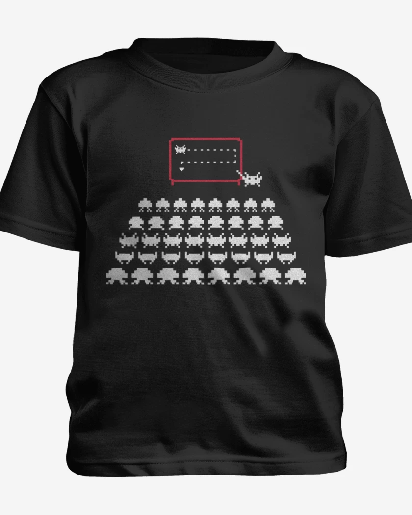 Polera de niño Negro de Space Invaders