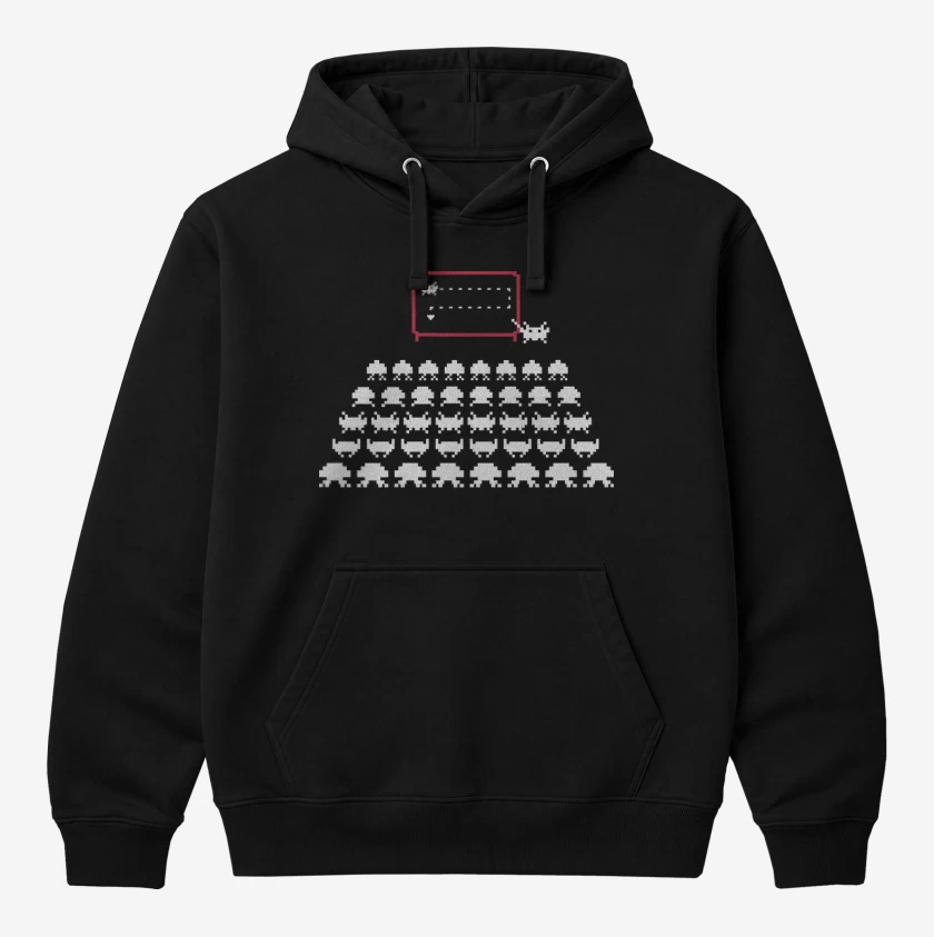 Polerón Canguro Negro de Space Invaders