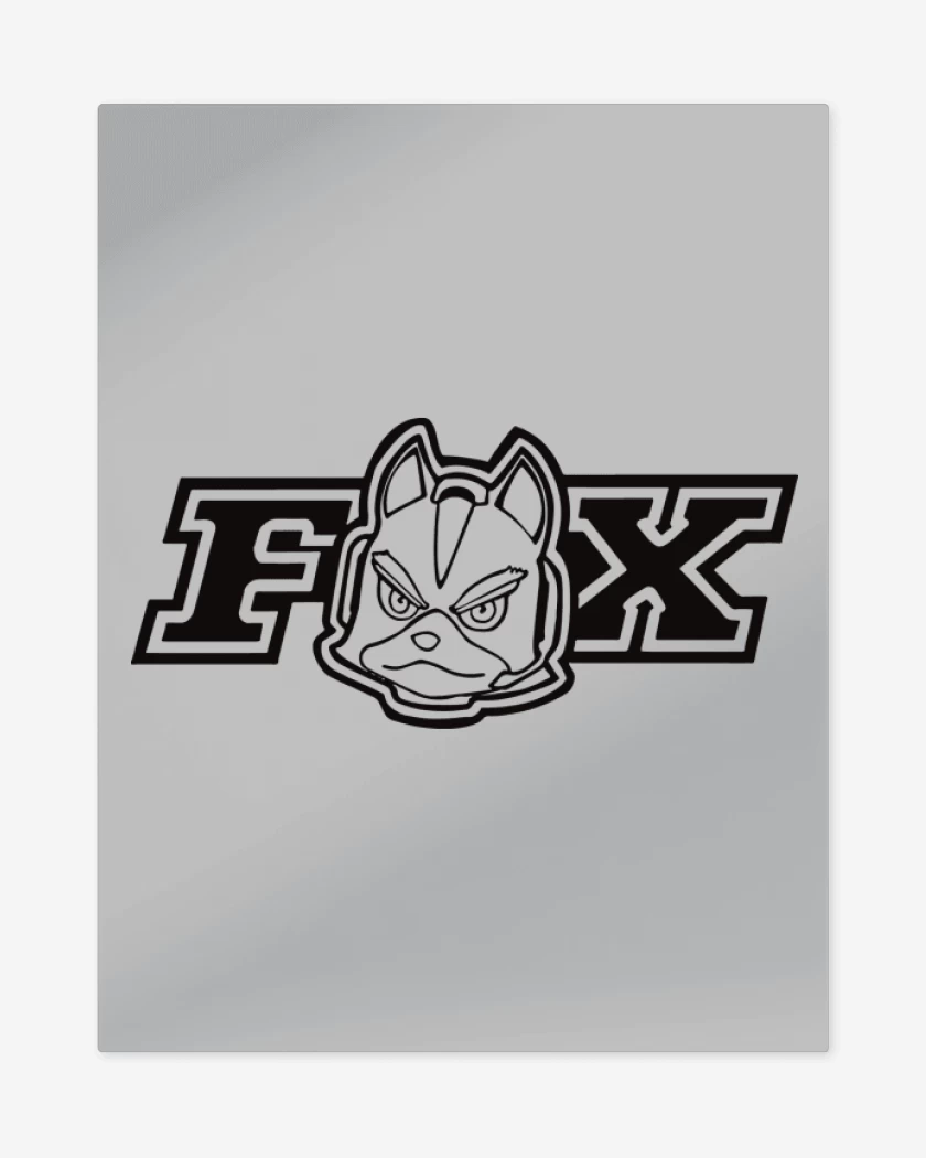 Print metalico Gris Melange de Star Fox - Fox