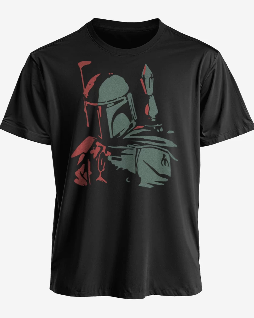 Polera premium Negro de Star Wars - Boba Fett