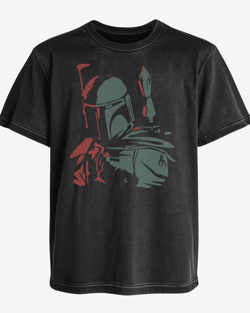 Polera desgastada Negro de Star Wars - Boba Fett