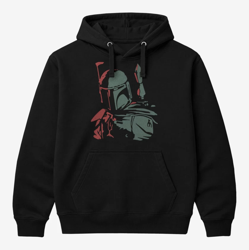 Polerón Canguro Negro de Star Wars - Boba Fett