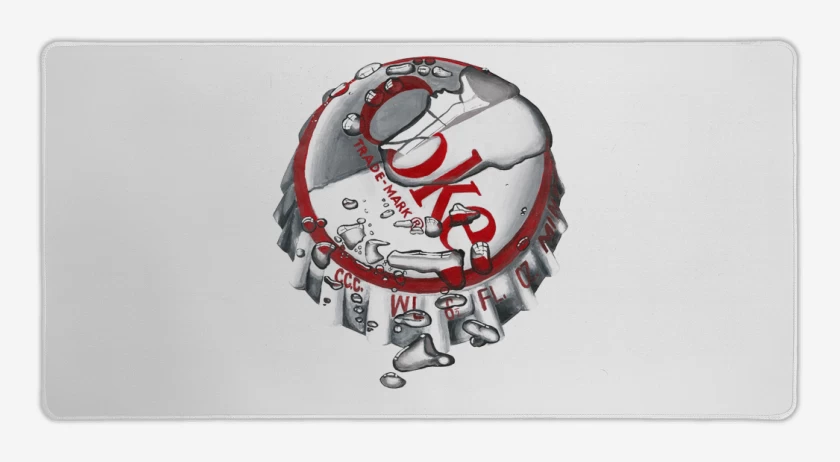 Mouse pad Gamer Blanco de Coke