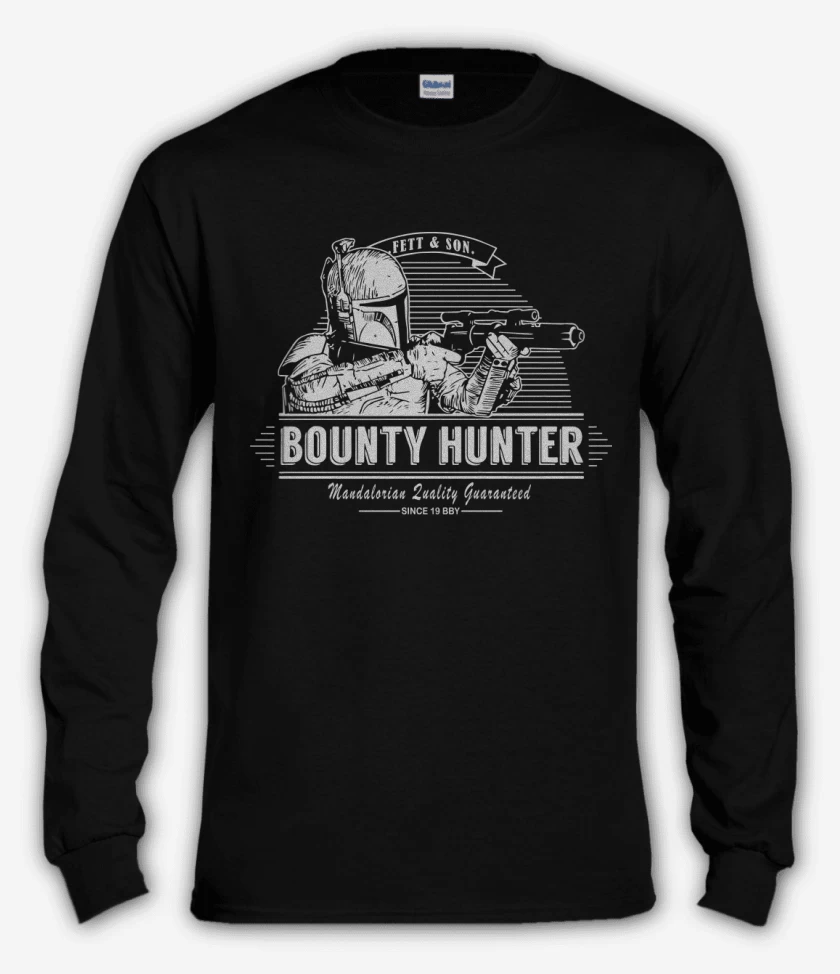 Polera manga larga Negro de Star Wars - Bounty Hunter