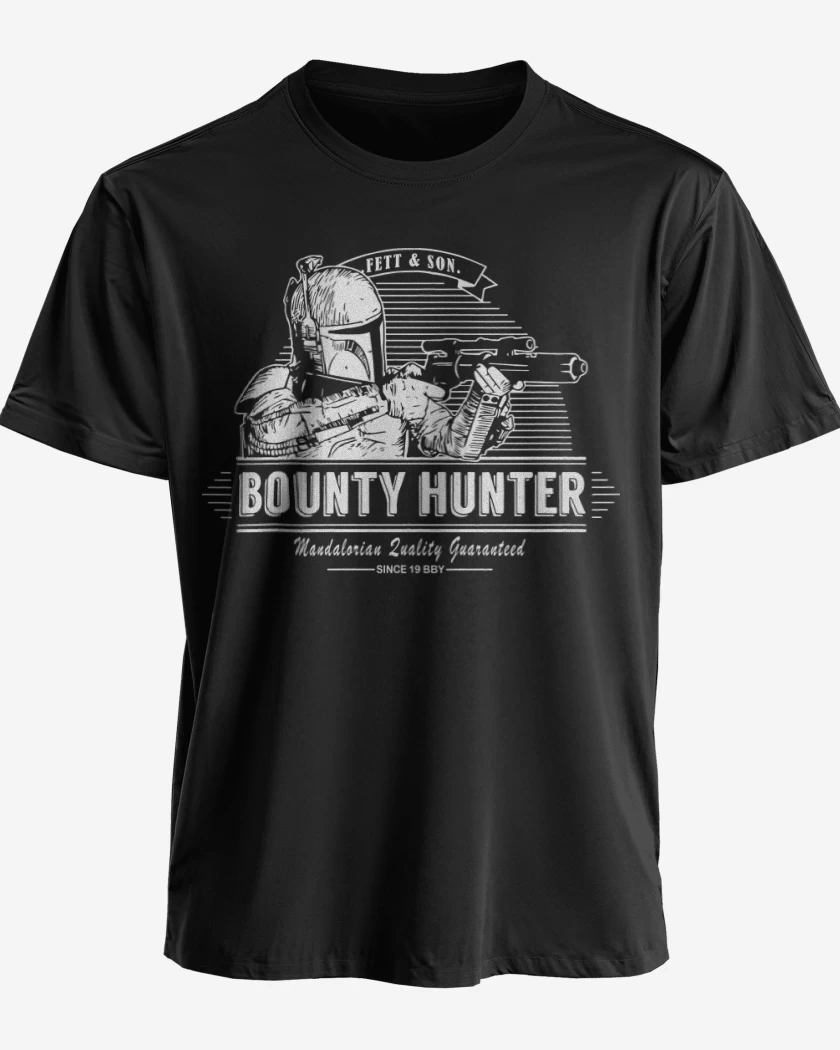 Polera premium Negro de Star Wars - Bounty Hunter
