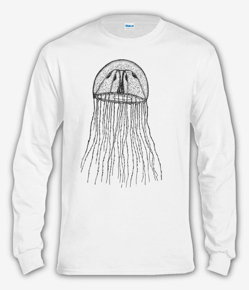 Polera manga larga Blanco de Jelly Fish