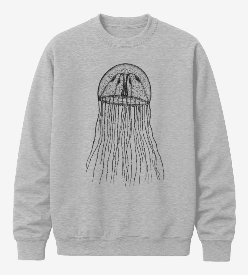 Poleron polo Gris Melange de Jelly Fish