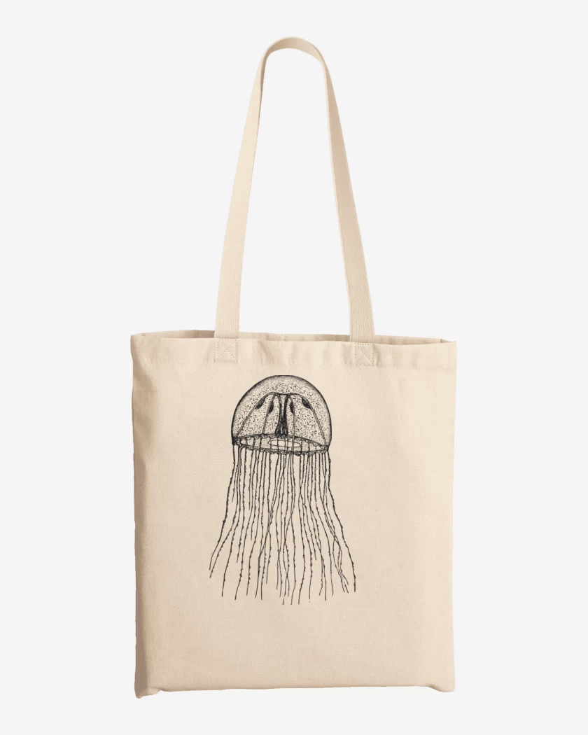 Totebag Blanco de Jelly Fish
