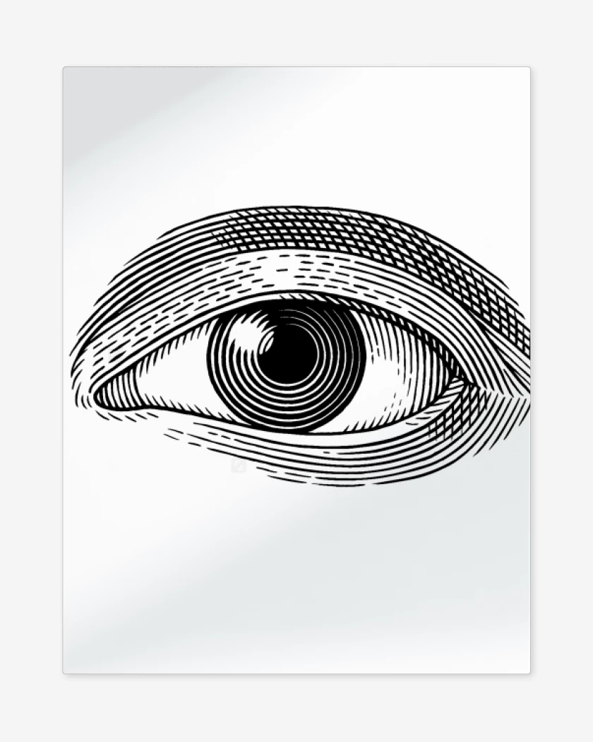 Print metalico Blanco de Ojo