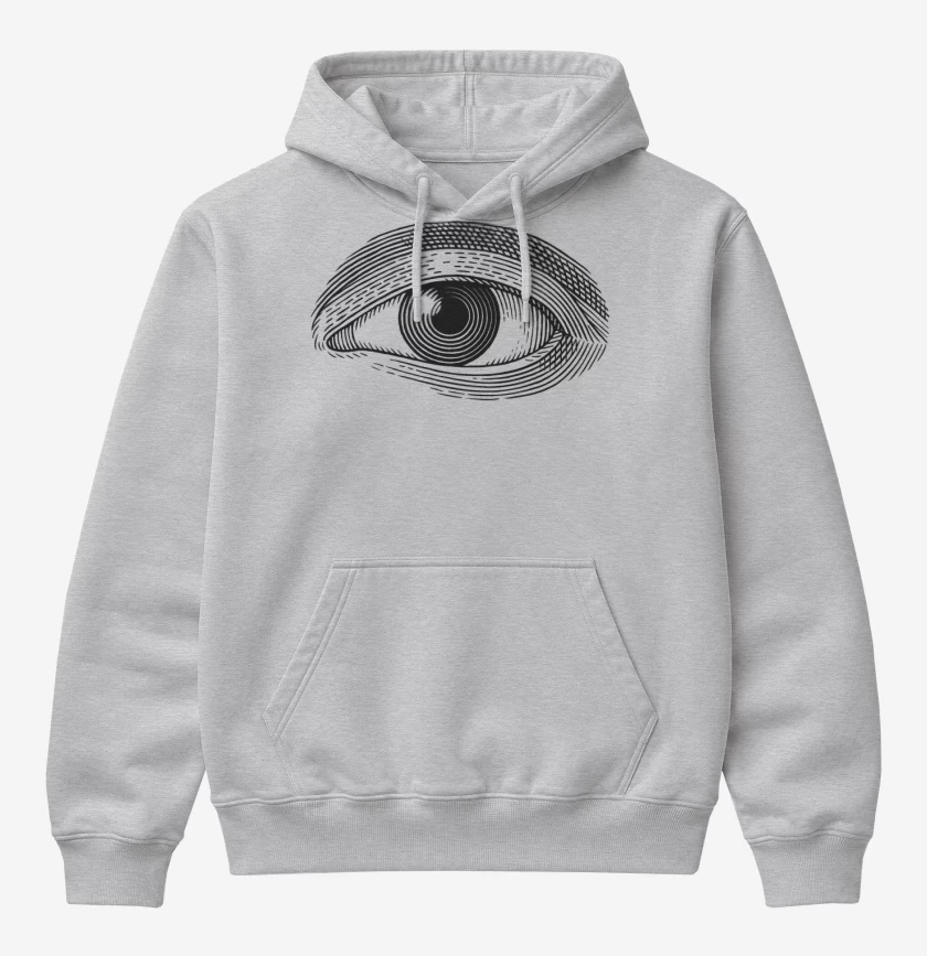 Poleron Canguro básico Gris Melange de Ojo