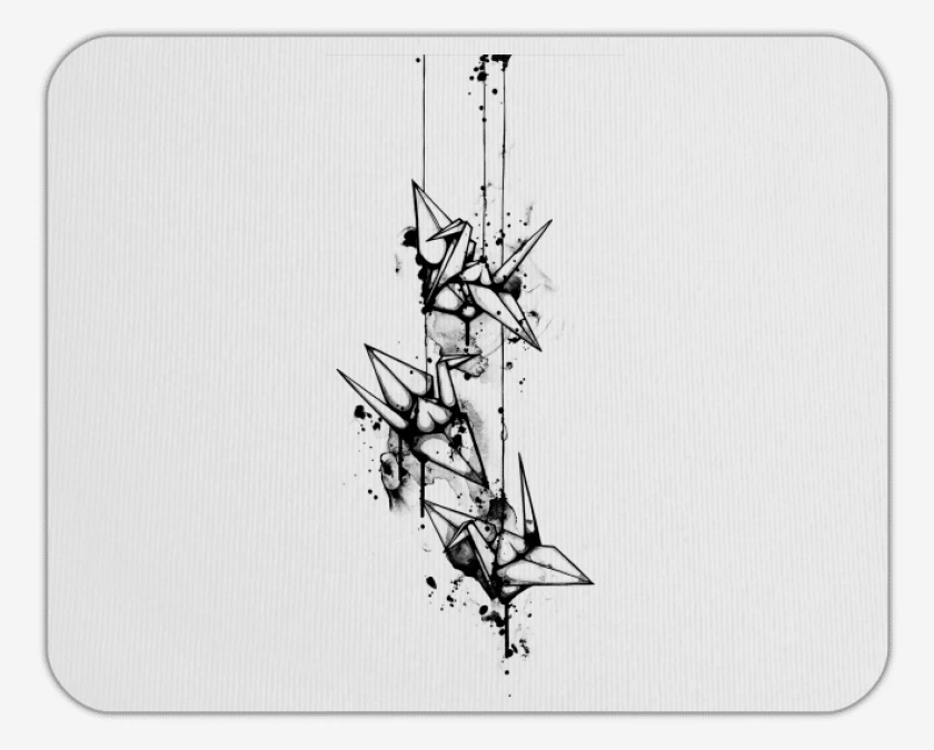 Mousepad Blanco de Origami