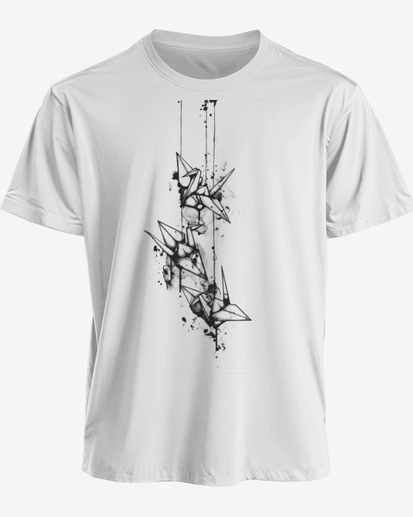 Polera premium Blanco de Origami