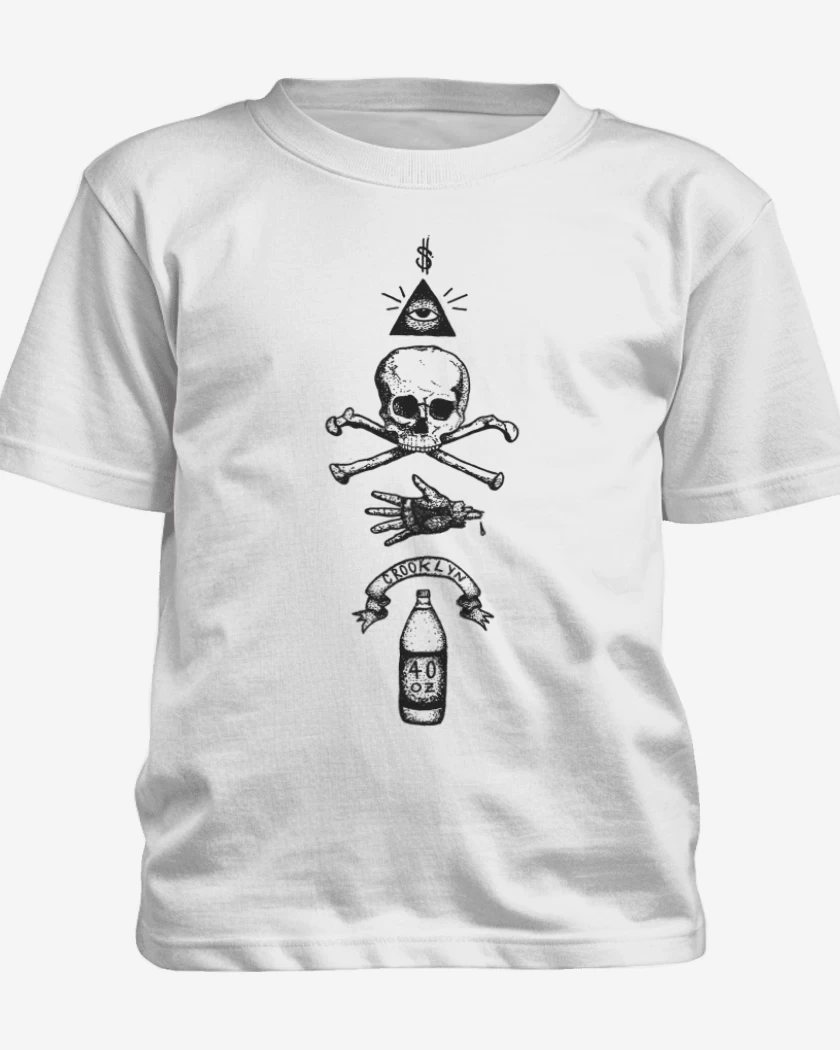 Polera de niño Blanco de Puntillismo