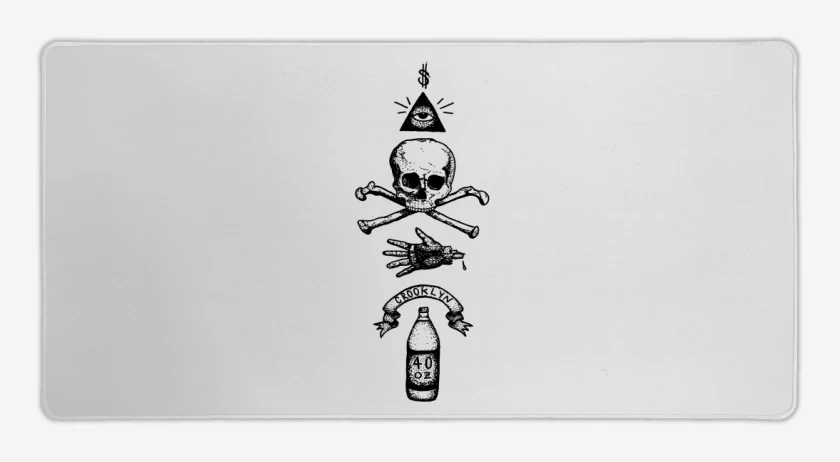 Mouse pad Gamer Blanco de Puntillismo