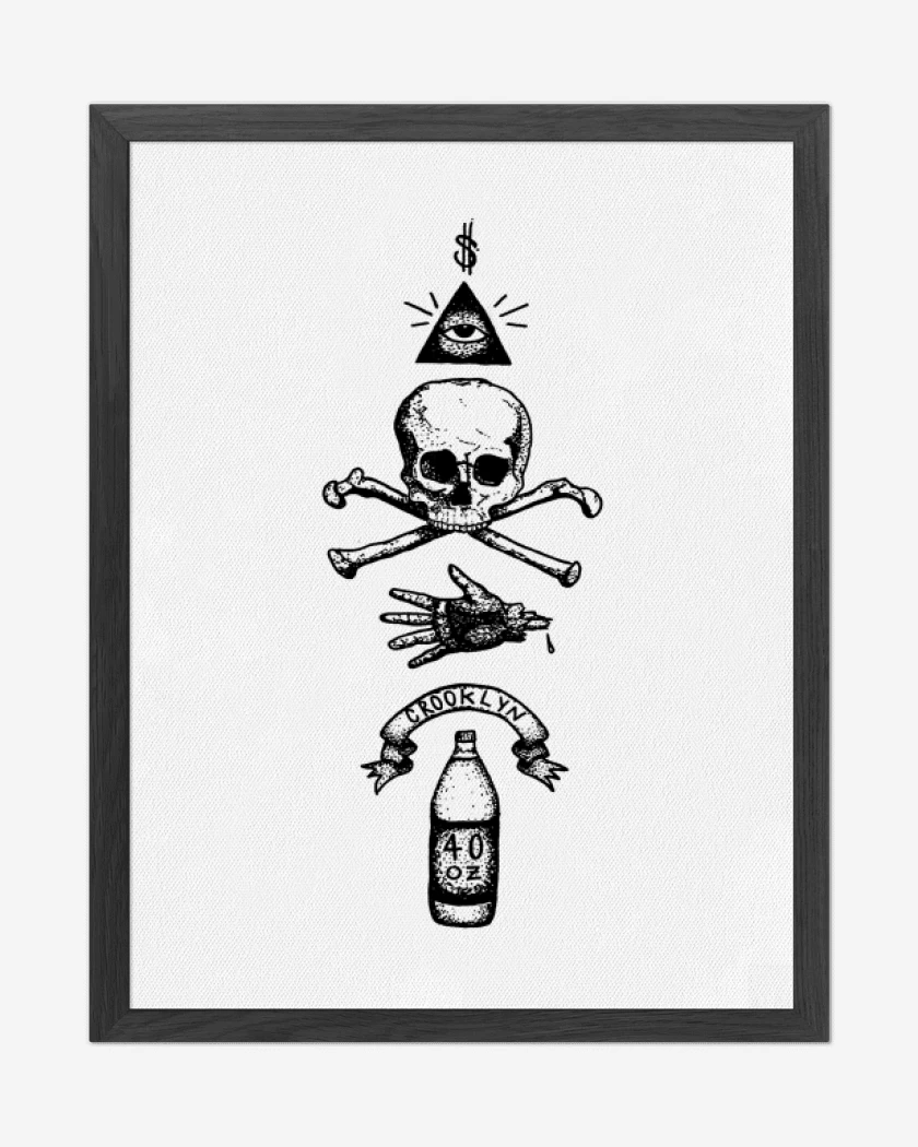 Cuadro decorativo Blanco de Puntillismo