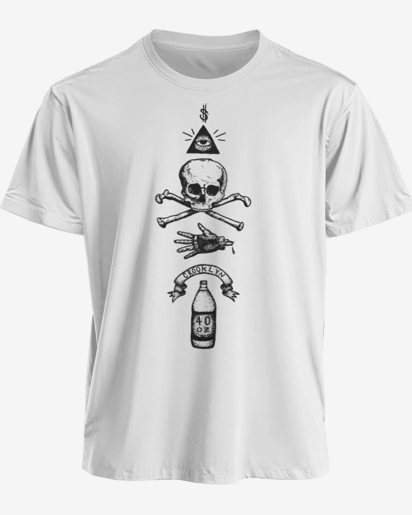 Polera premium Blanco de Puntillismo
