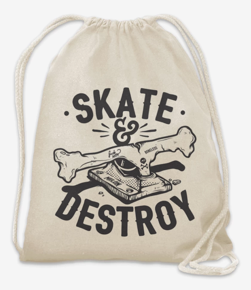 Mochila Blanco de Skate Destroy