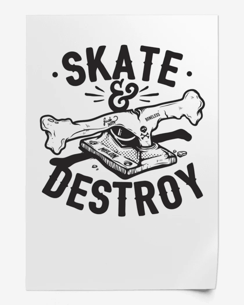 Print Blanco de Skate Destroy