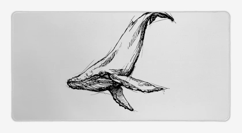 Mouse pad Gamer Blanco de Ballena