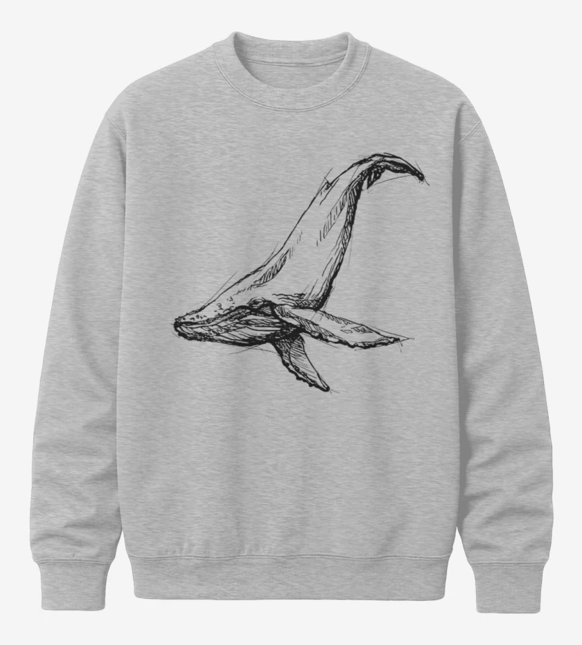 Poleron polo Gris Melange de Ballena