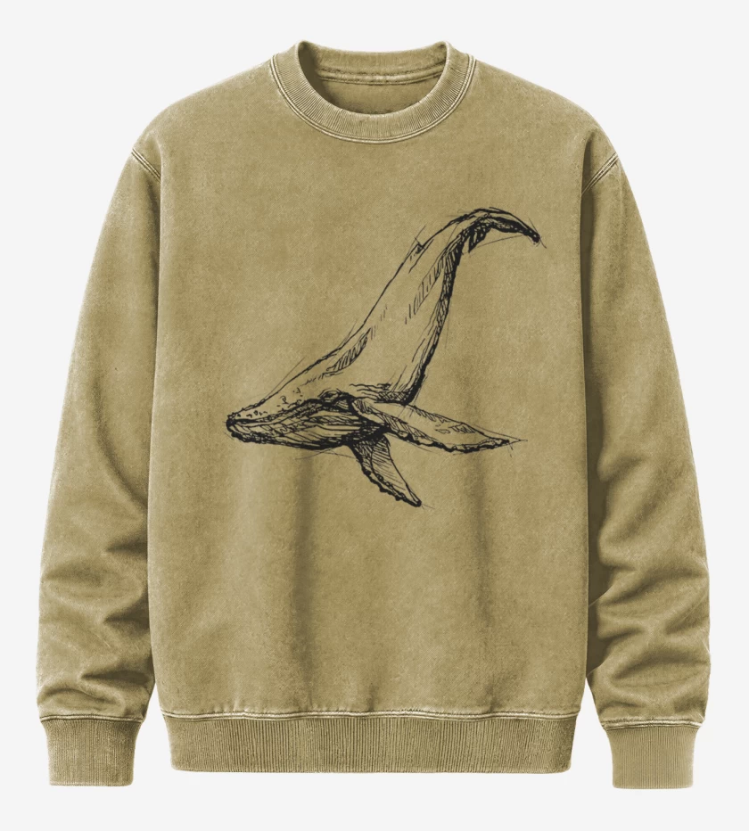 Poleron Polo Acid Wash Beige de Ballena