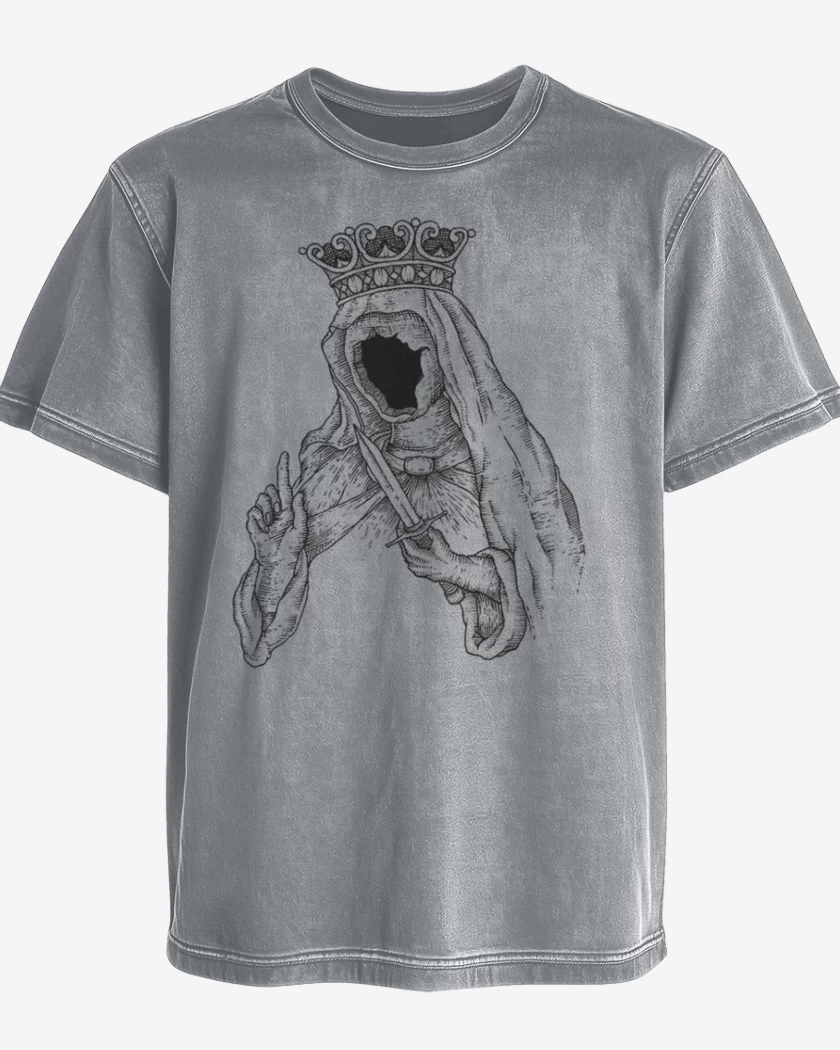 Polera desgastada Gris Melange de Virgen
