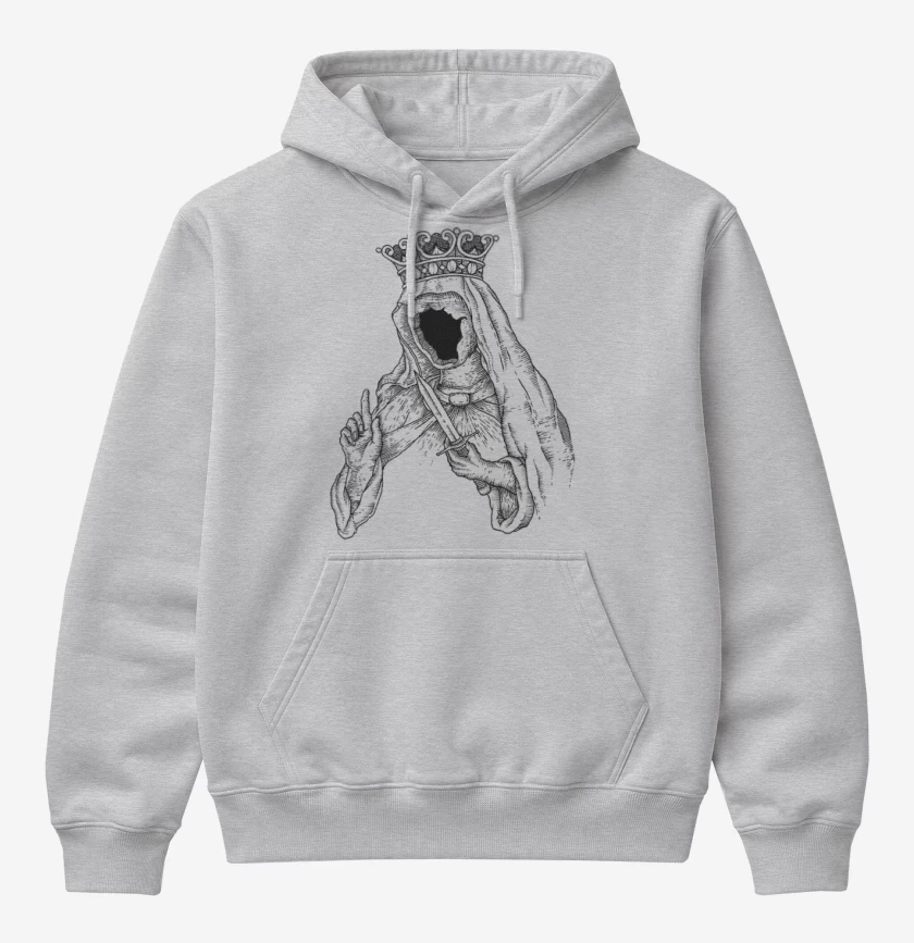 Poleron Canguro básico Gris Melange de Virgen