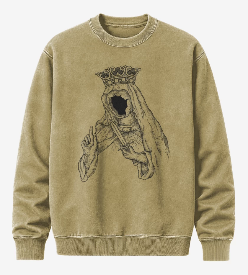 Poleron Polo Acid Wash Beige de Virgen