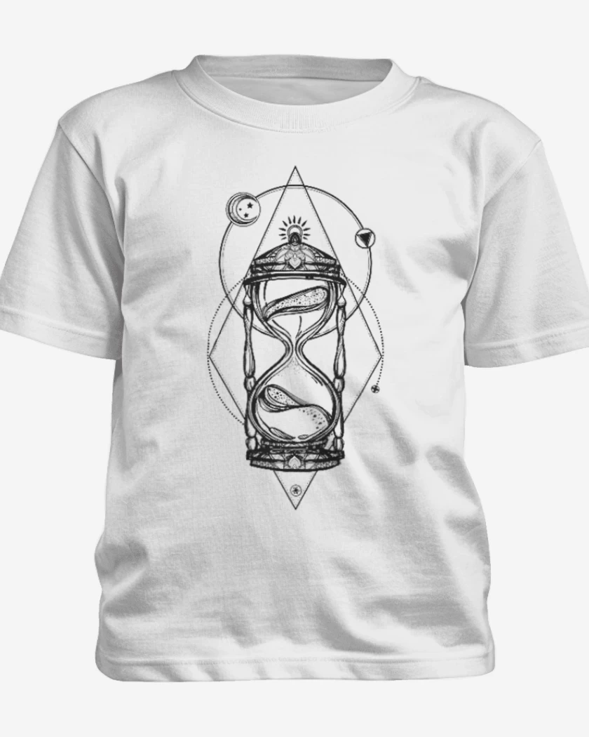 Polera de niño Blanco de Reloj de arena