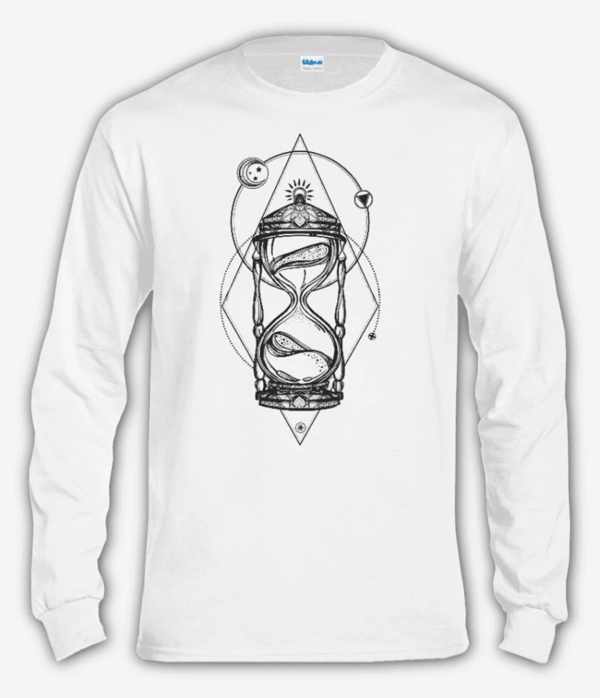 Polera manga larga Blanco de Reloj de arena