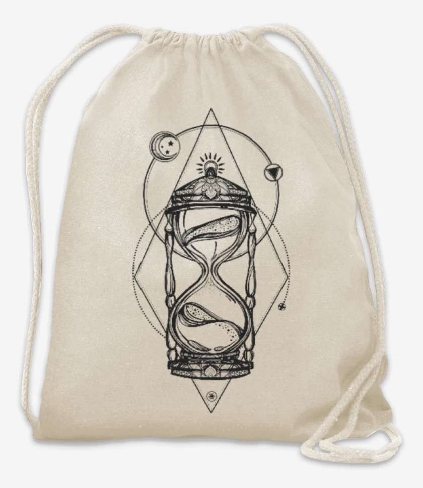 Mochila Blanco de Reloj de arena