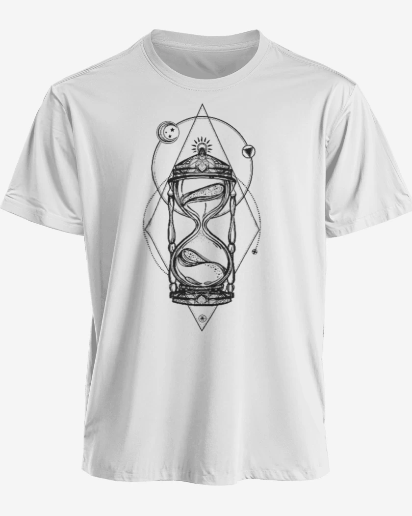 Polera premium Blanco de Reloj de arena