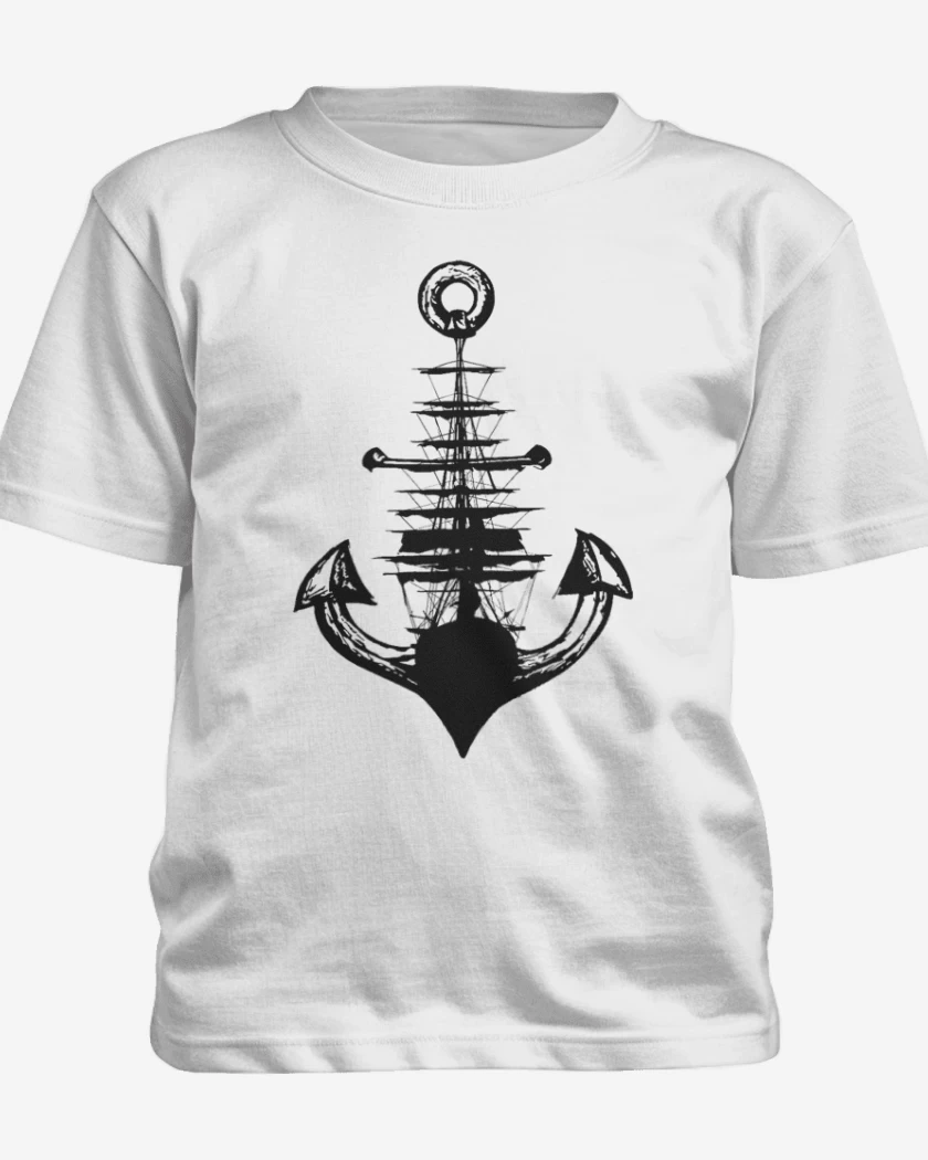 Polera de niño Blanco de Barco ancla