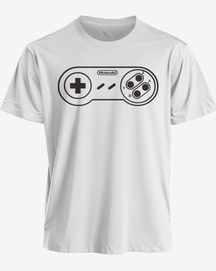 Polera premium Blanco de Super Nintendo - Joystick