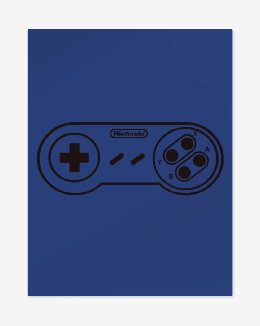 Print metalico Azul Rey de Super Nintendo - Joystick