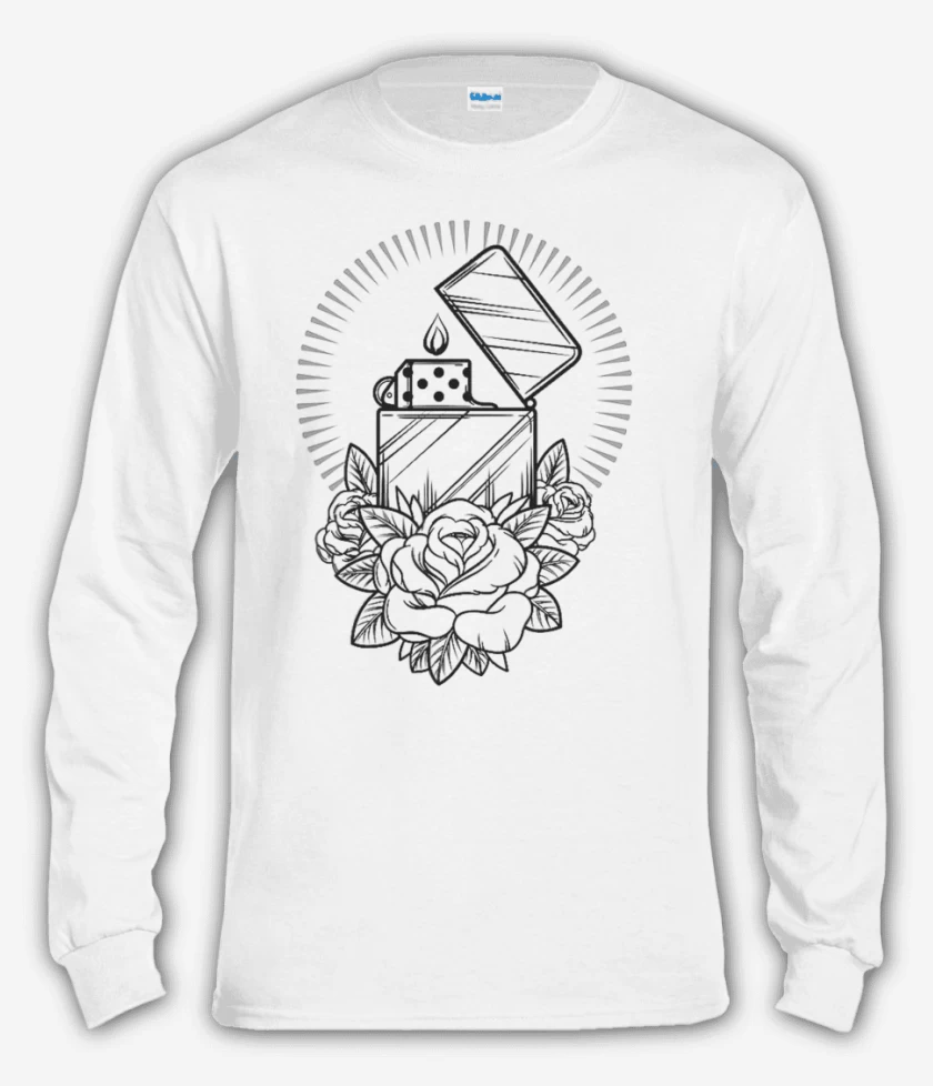 Polera manga larga Blanco de Encendedor